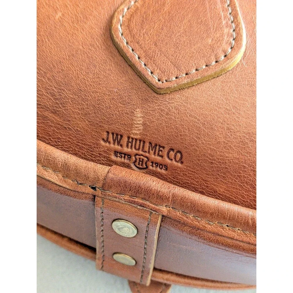 J.W. Hulme Co. Medium Belmont Leather Crossbody Saddle Bag | Made in USA